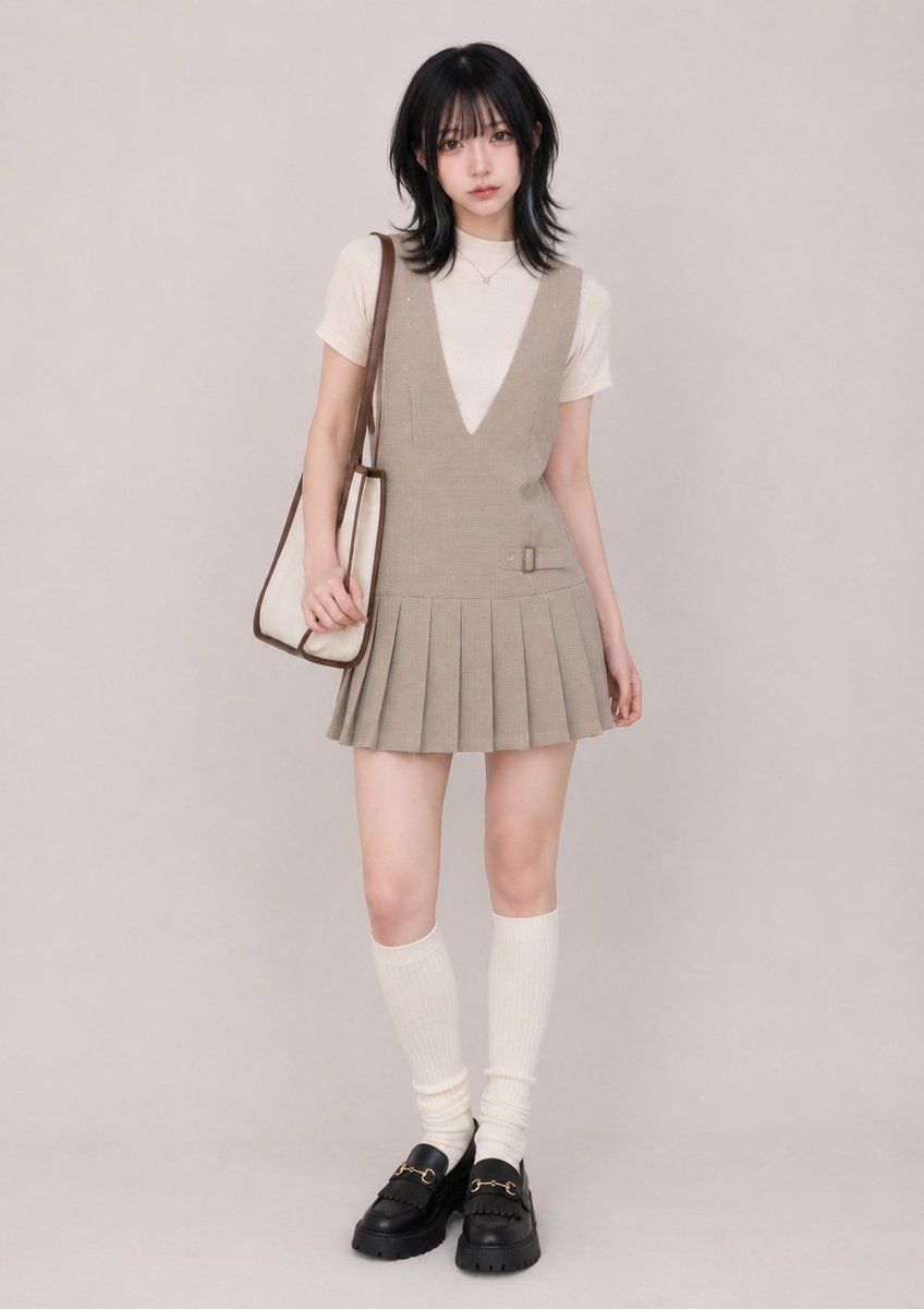 复古校园风少女时尚摄影