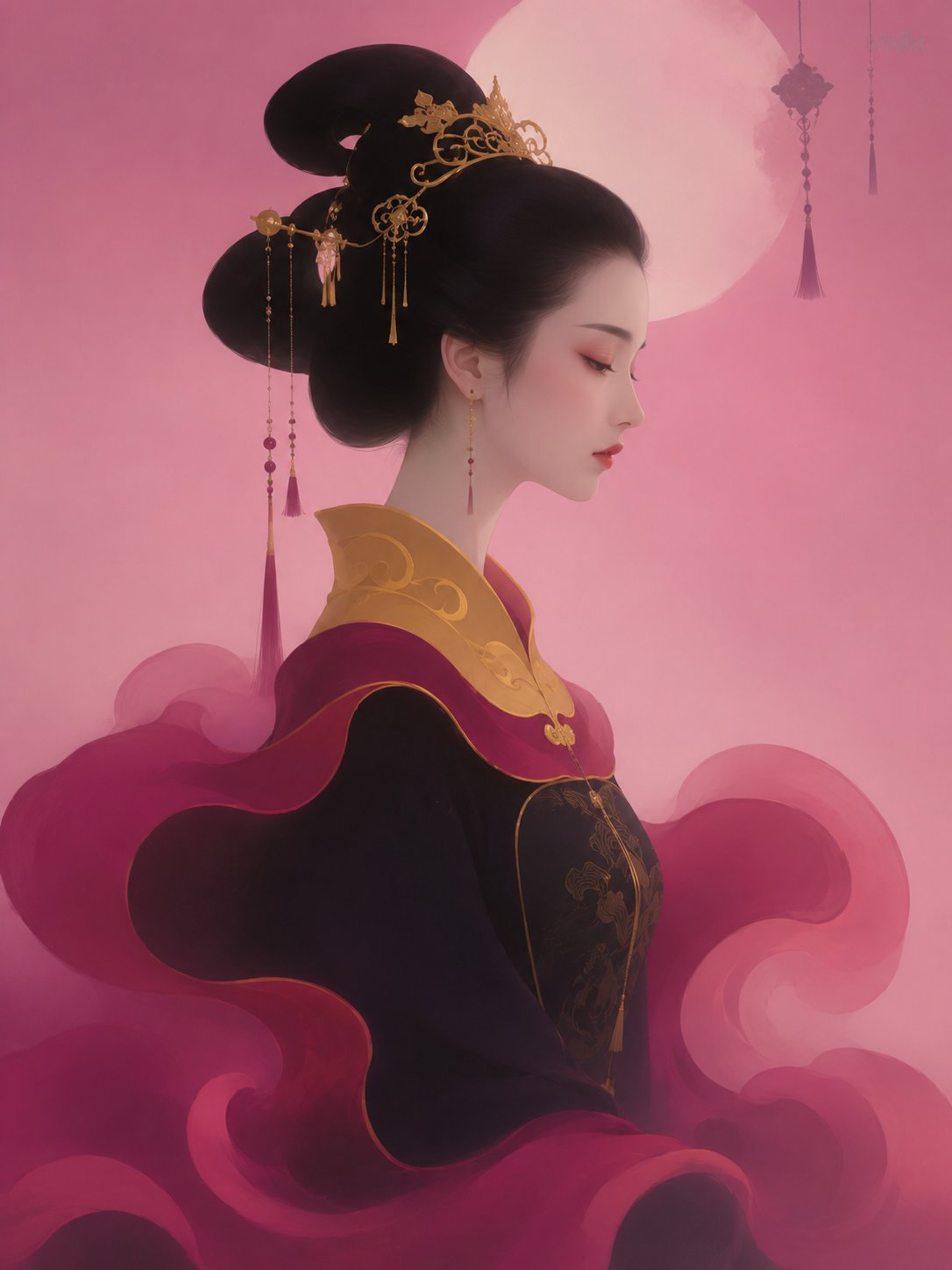 女性极简暗黑梦幻高级