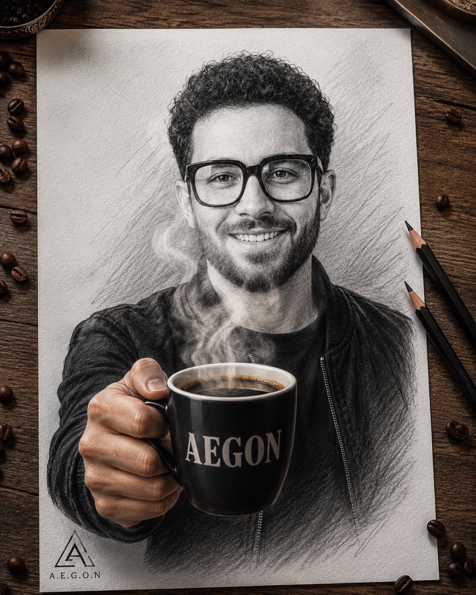 Sketch Portrait Breaking Paper