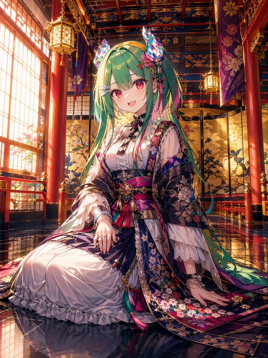 人像动漫插画温暖优雅