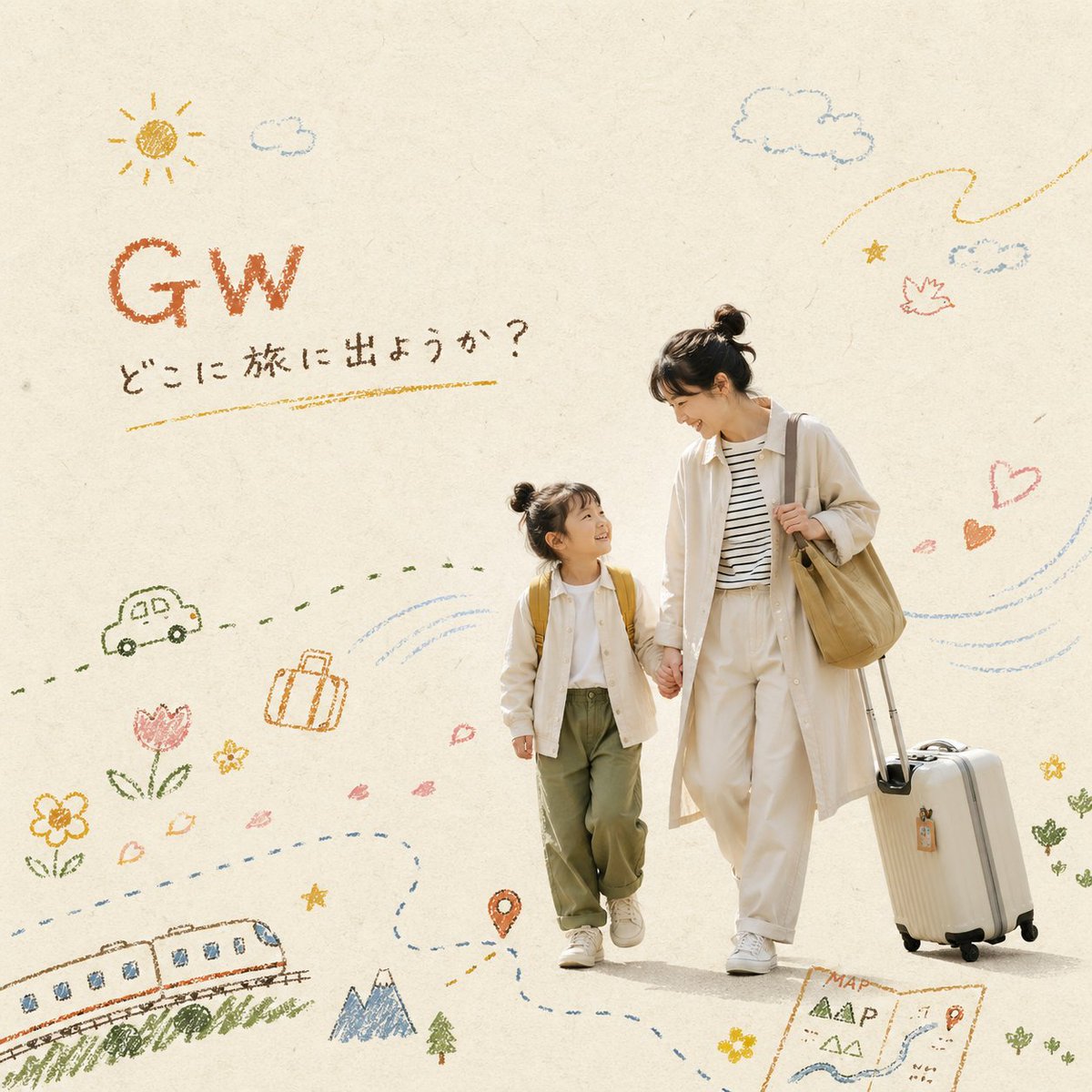 (例:公園で遊ぶ子ども / 親子の笑顔 / 走る子ども など)