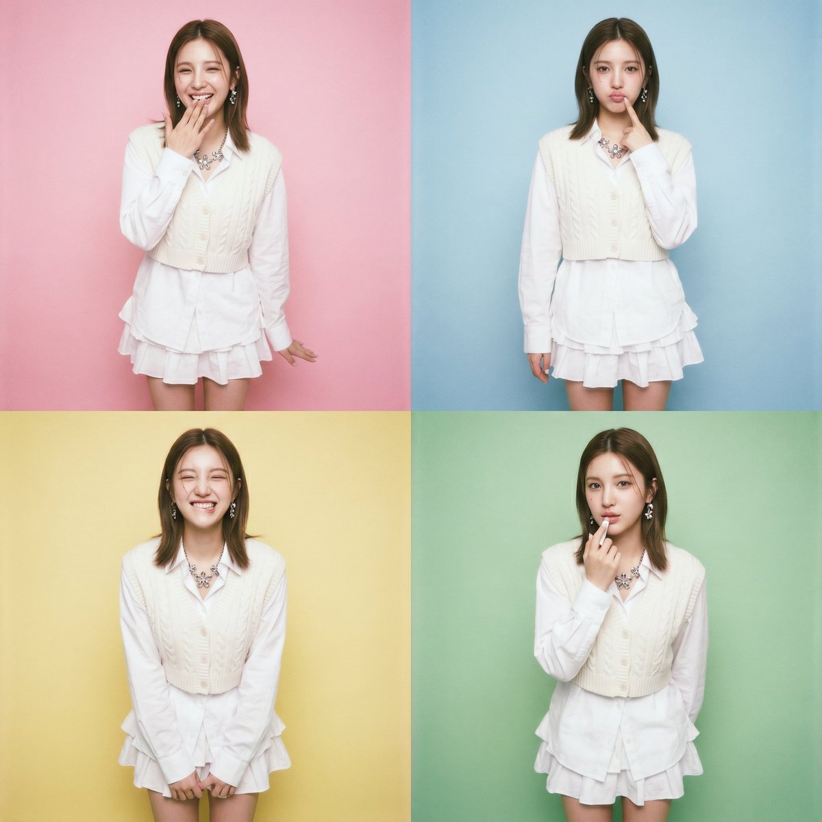 Asian Girl Photo Booth Grid