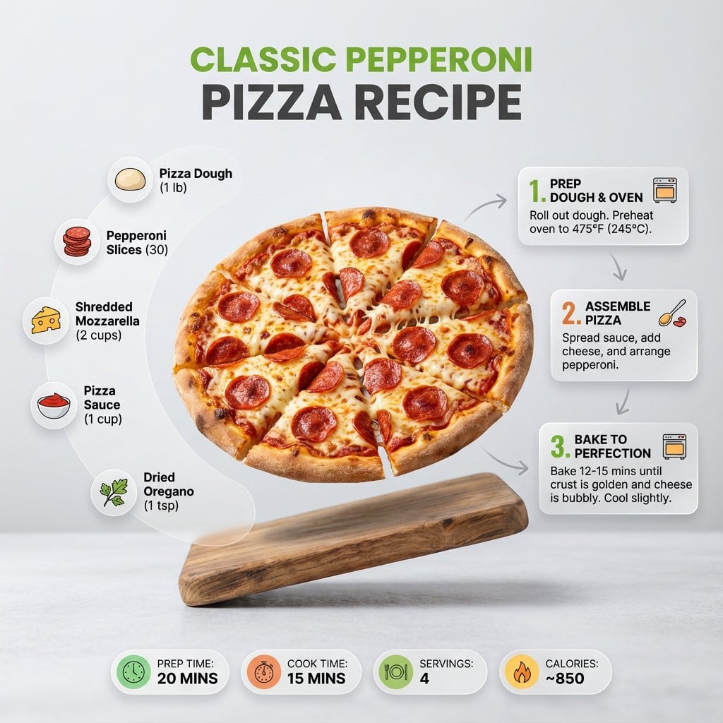 Ultra-clean modern recipe infographic