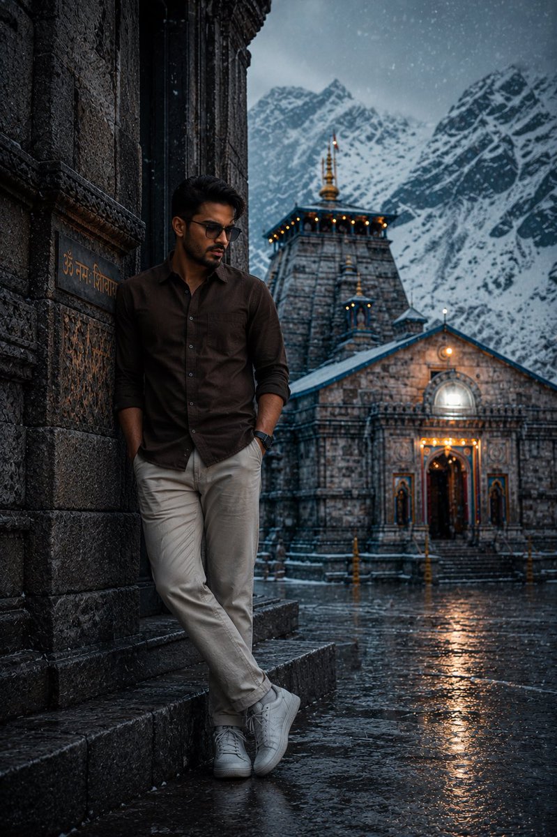 Kedarnath Temple Introspective Portrait