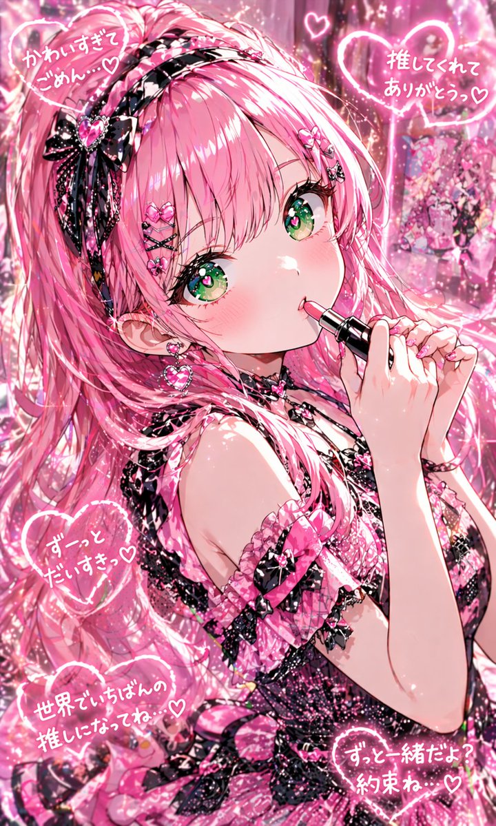 人像动漫插画梦幻霓虹可爱