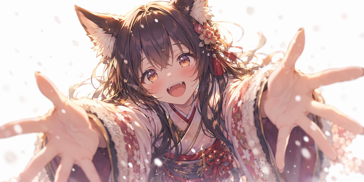少女动漫插画温暖雪可爱