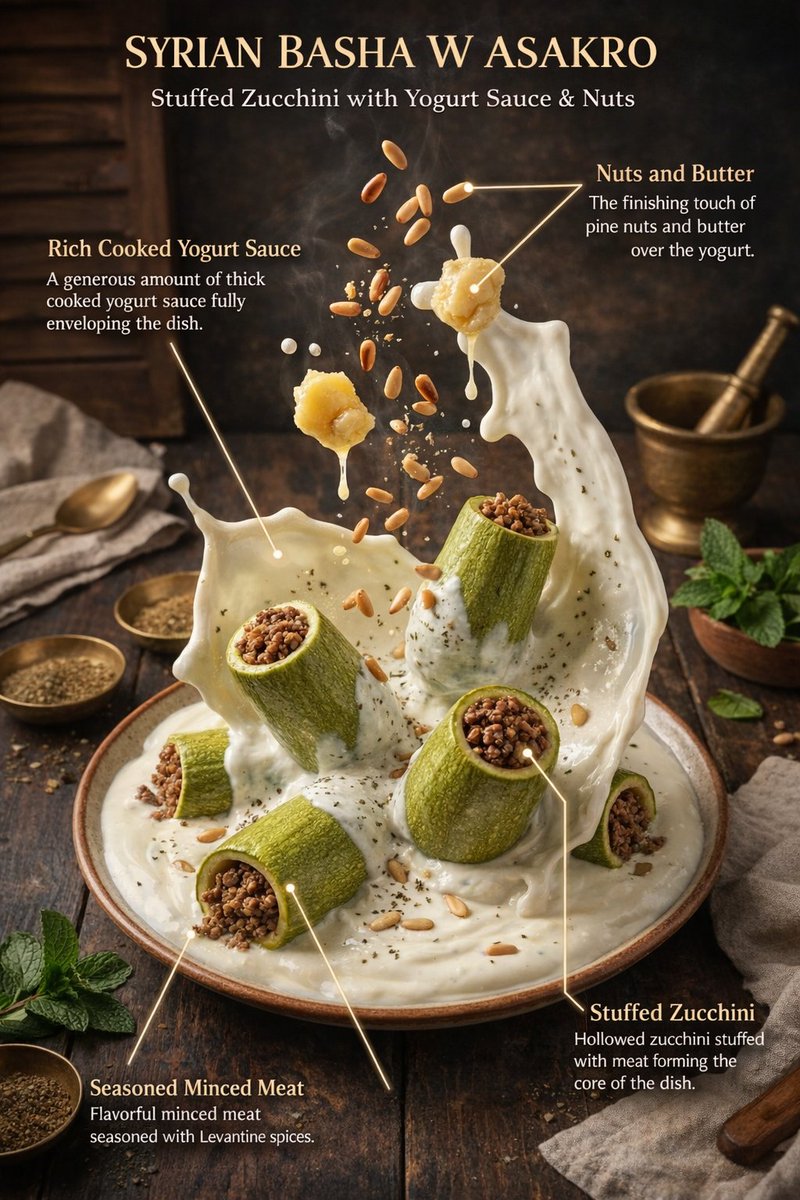 Hyper-realistic food illustration with editorial infographic overlays