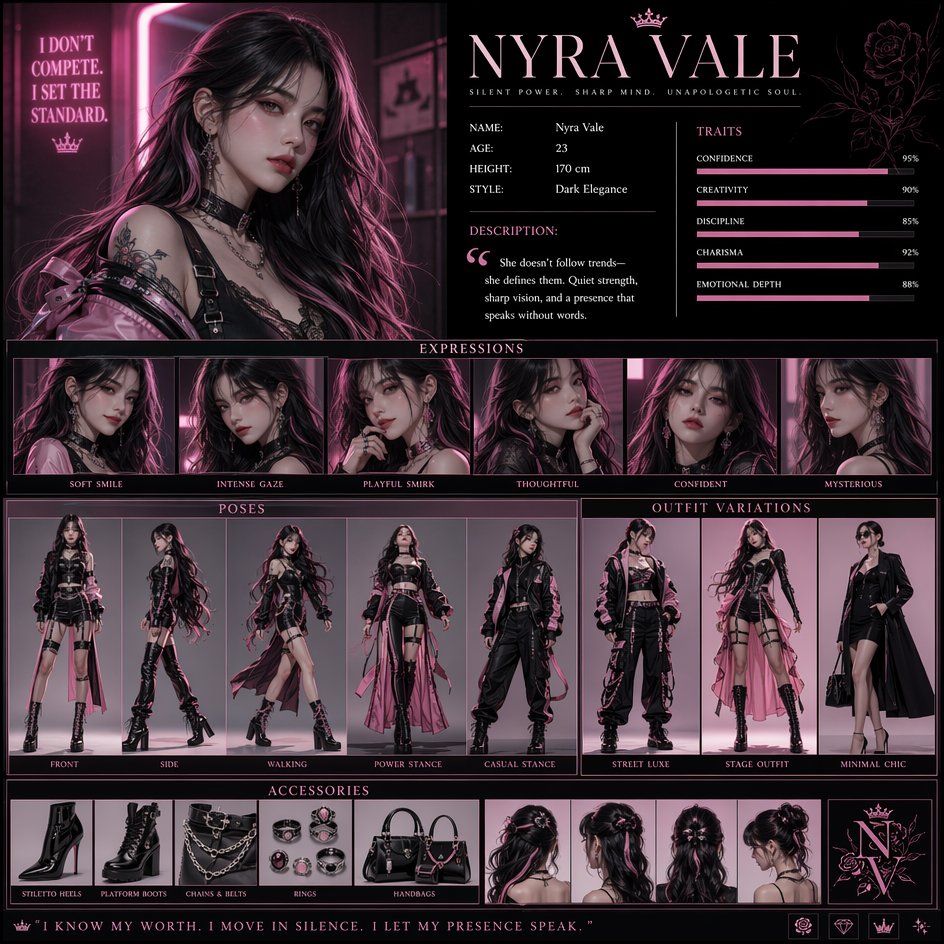 Vertical Character Concept Sheet