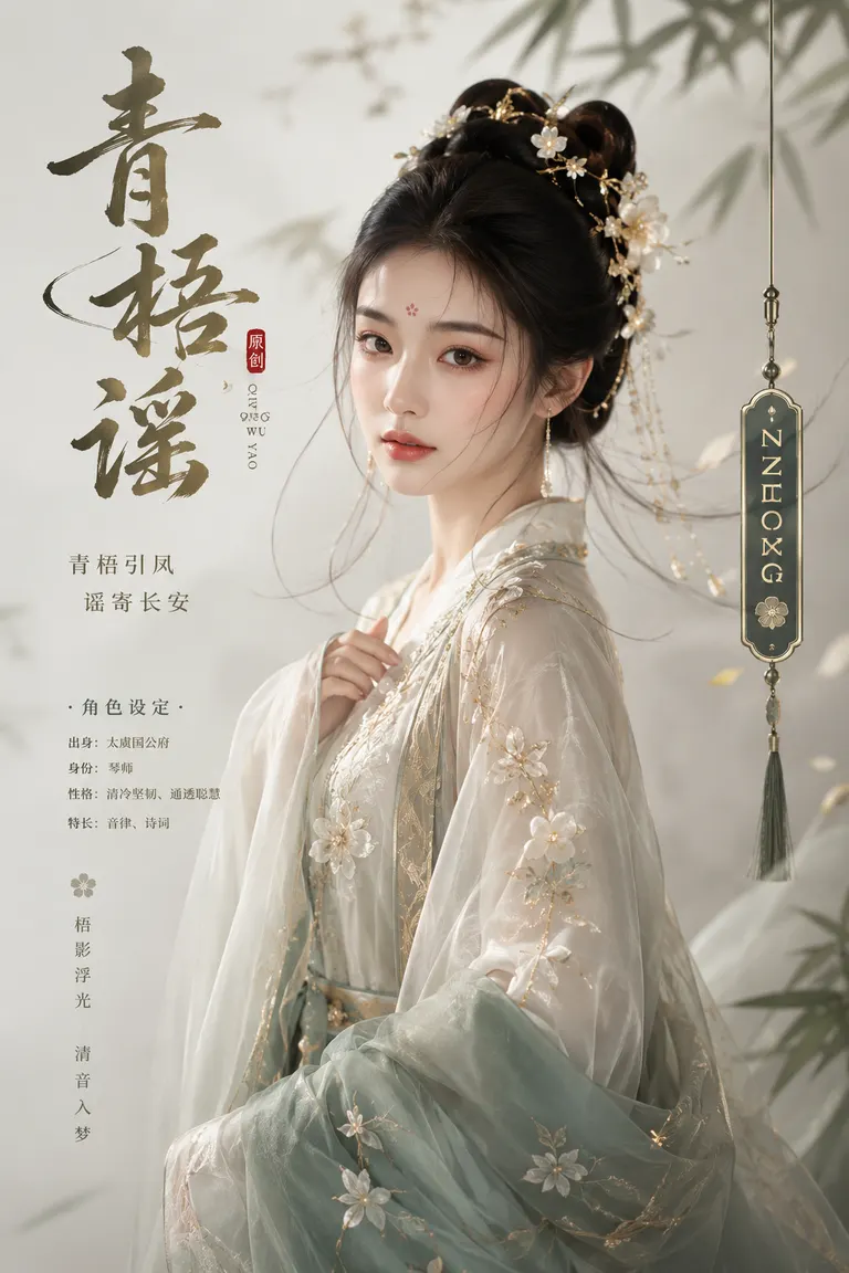 人像写真与角色一致性视觉导演 · 角色海报 古风原创角色写真