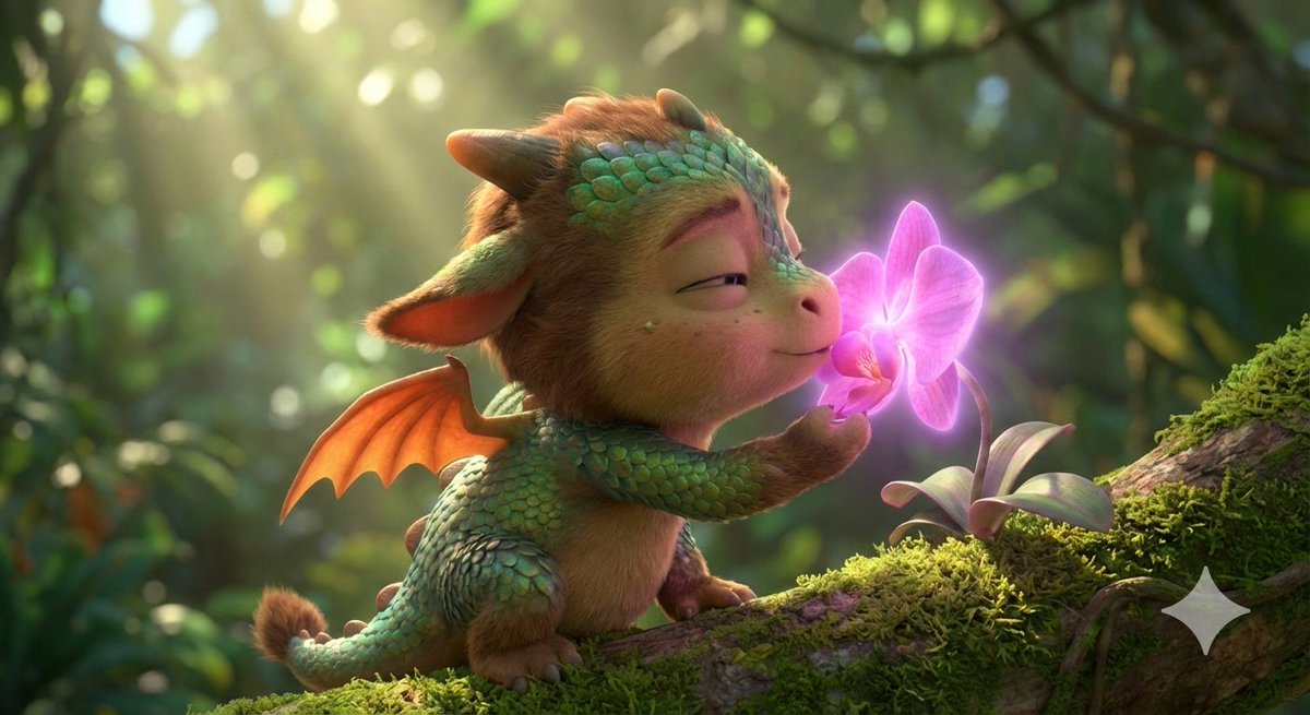 Disney-Pixar Style Hybrid Sloth-Dragon Creature