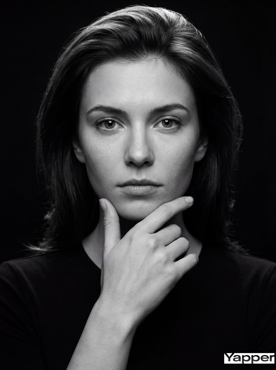 Fine-Art Cinematic Monochrome Portrait (Thinker Pose)