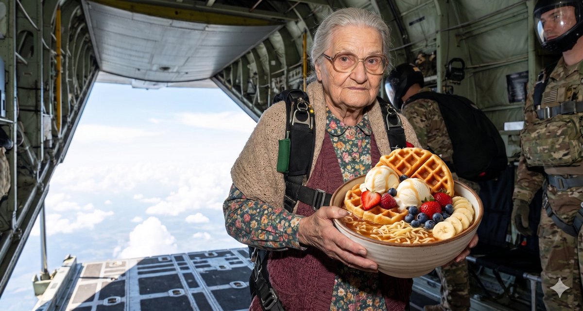 Waffle Ramen in the Sky