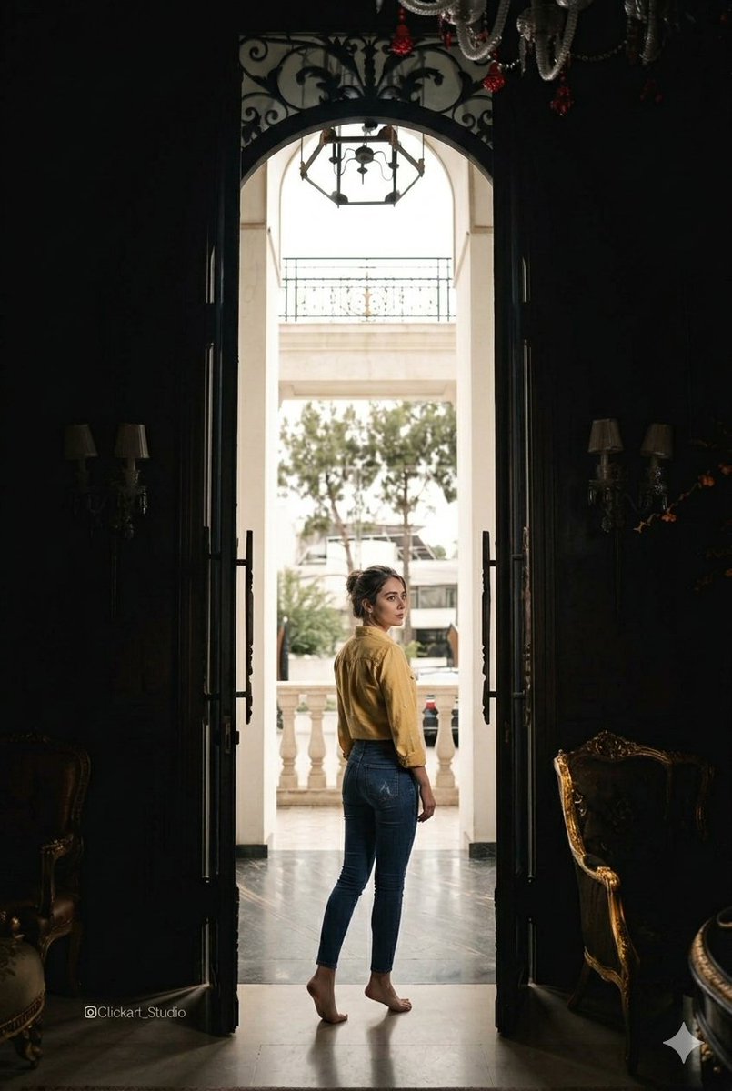Grand Doorway Chiaroscuro Portrait