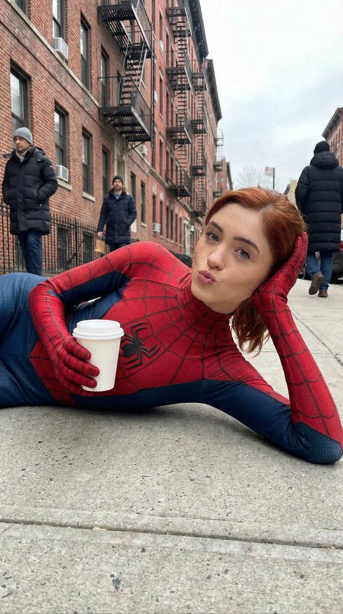 Photorealistic Candid Spider-Girl Portrait