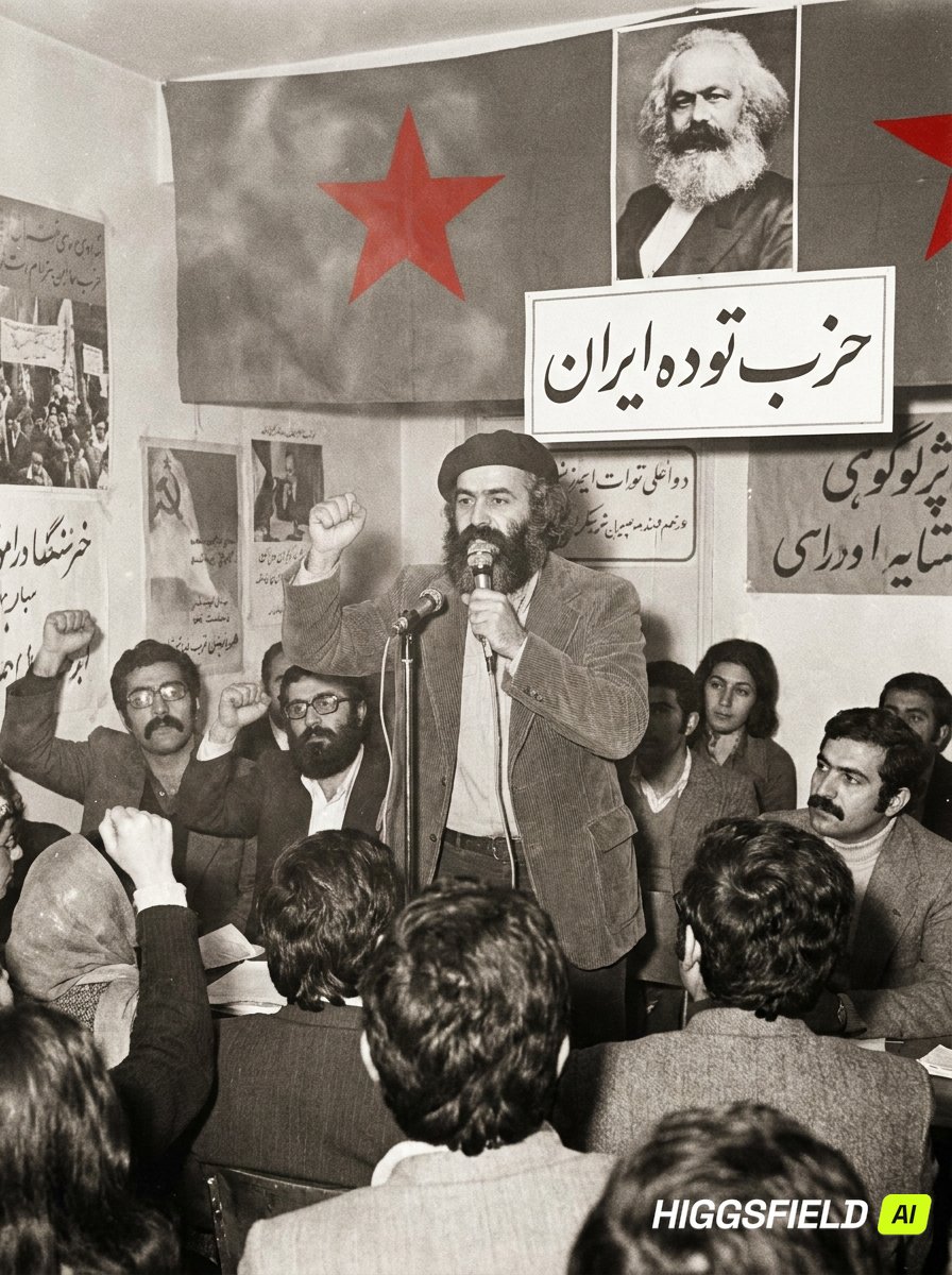 70s Iran Political Group Portrait