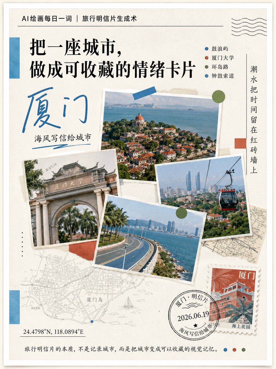 一张图生成一座城市的“记忆卡片”