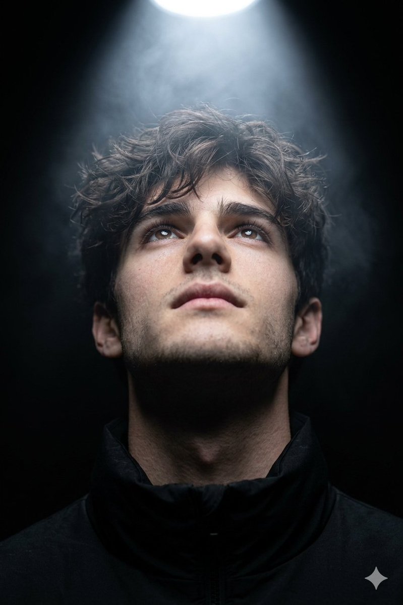 Hyper-realistic cinematic close-up portrait with dramatic lighting