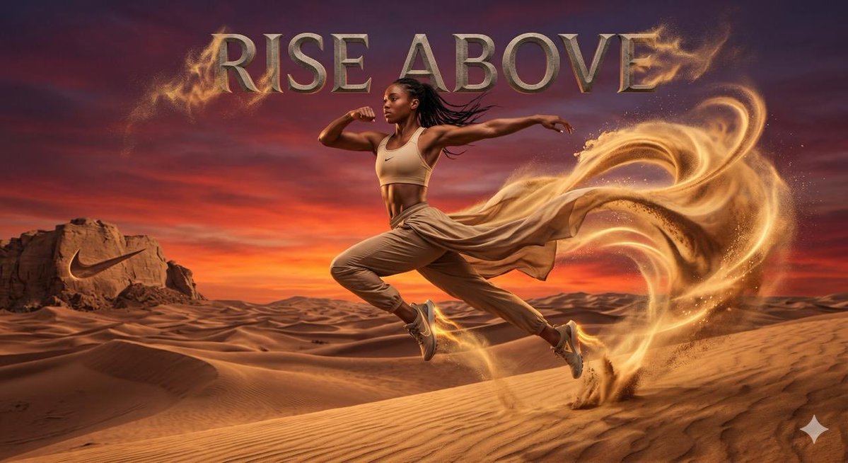 Surreal desert athletic campaign