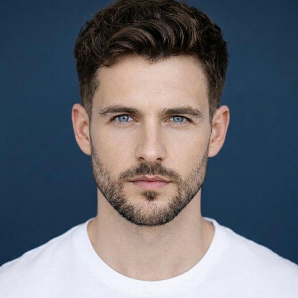 Ultra-Realistic Close-Up Portrait of Handsome Young Man