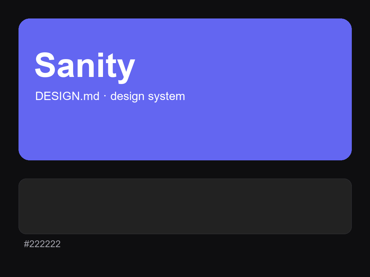 Sanity Style Design System (DESIGN.md)