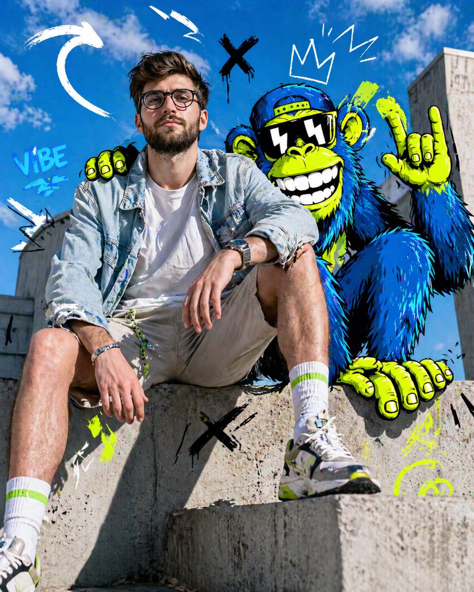 Full-body fashion editorial shot of a confident young person model