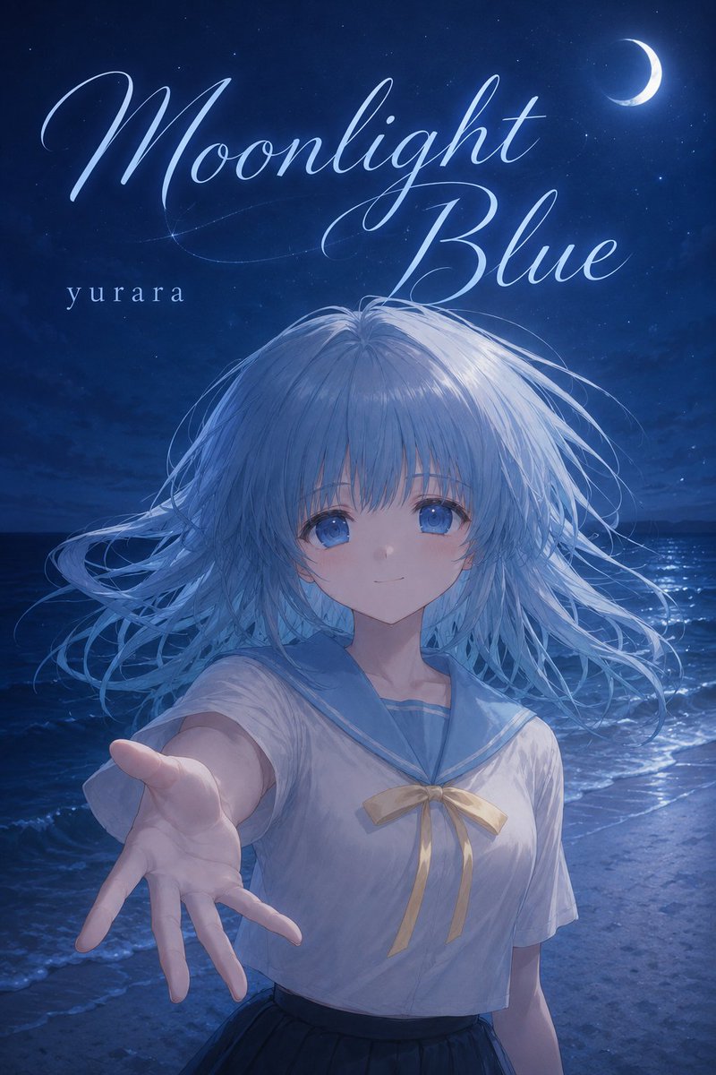 少女动漫插画夜景优雅