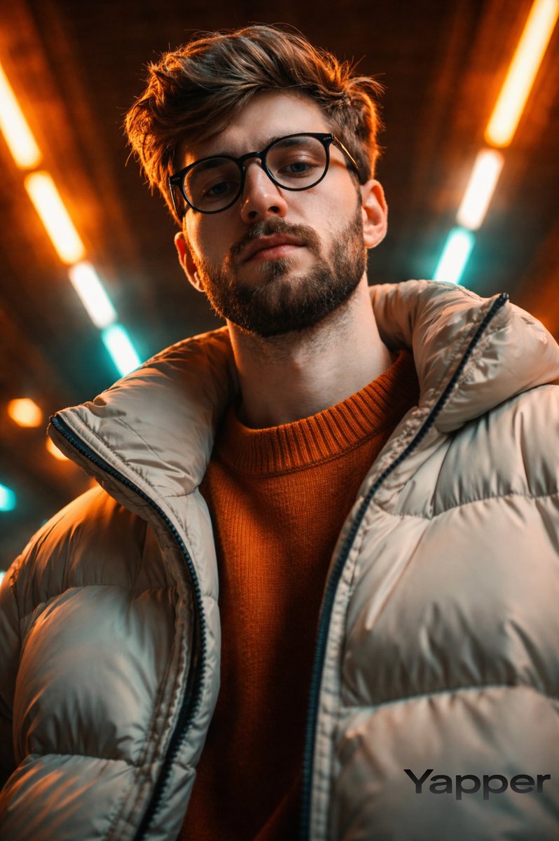 Cinematic Fashion Portrait in Neon Light