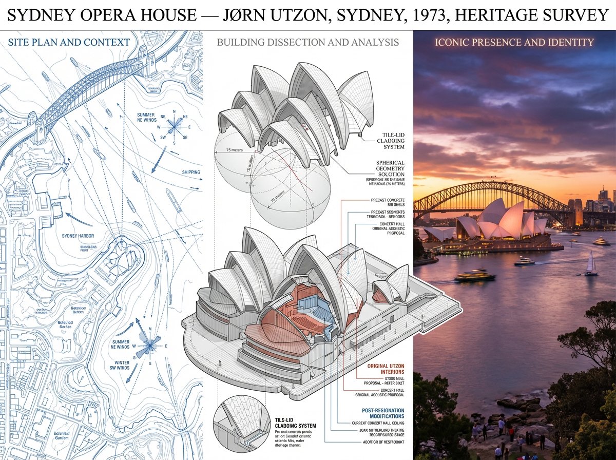 A preservation architect's survey board for —
