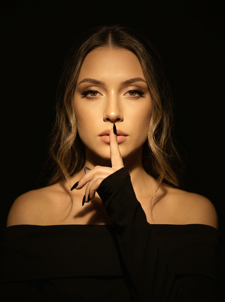 Cinematic Dark Studio Silence Portrait