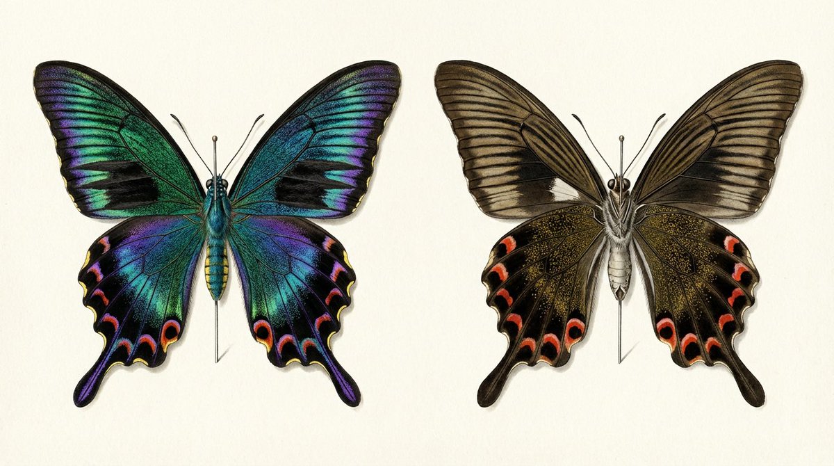 Generating a Butterfly Image with Selective Iridescence