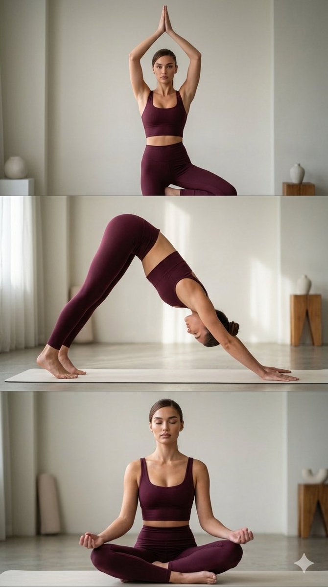 Yoga Pose Editorial Collage