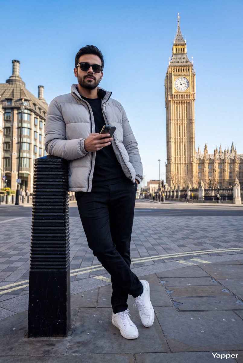Hyper-Realistic Street Shot with Big Ben