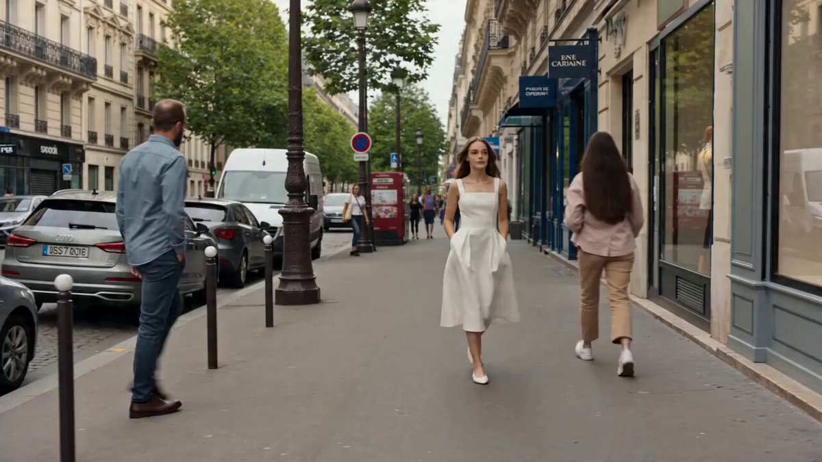 Parisian Fashion Transformation Video Prompt