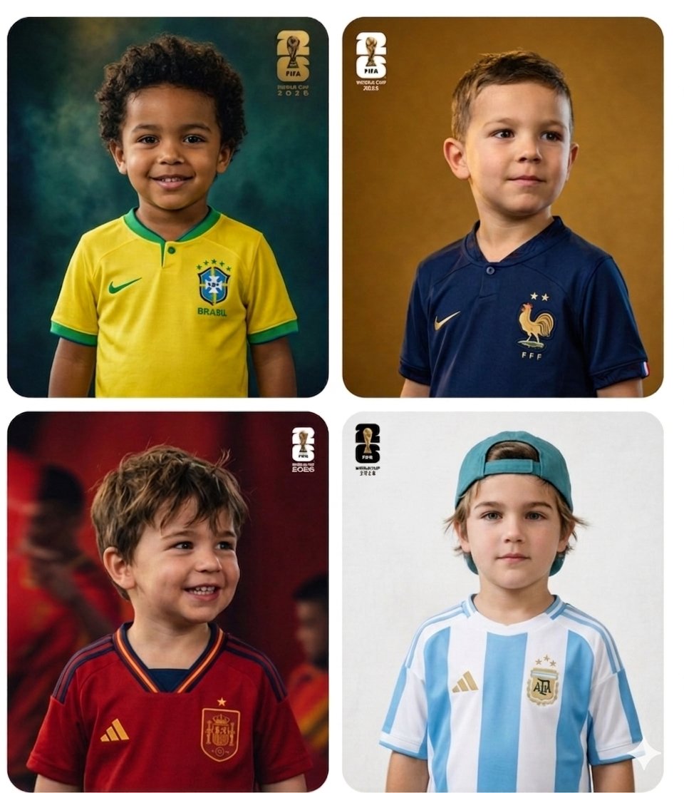World Cup Children Football Portraits