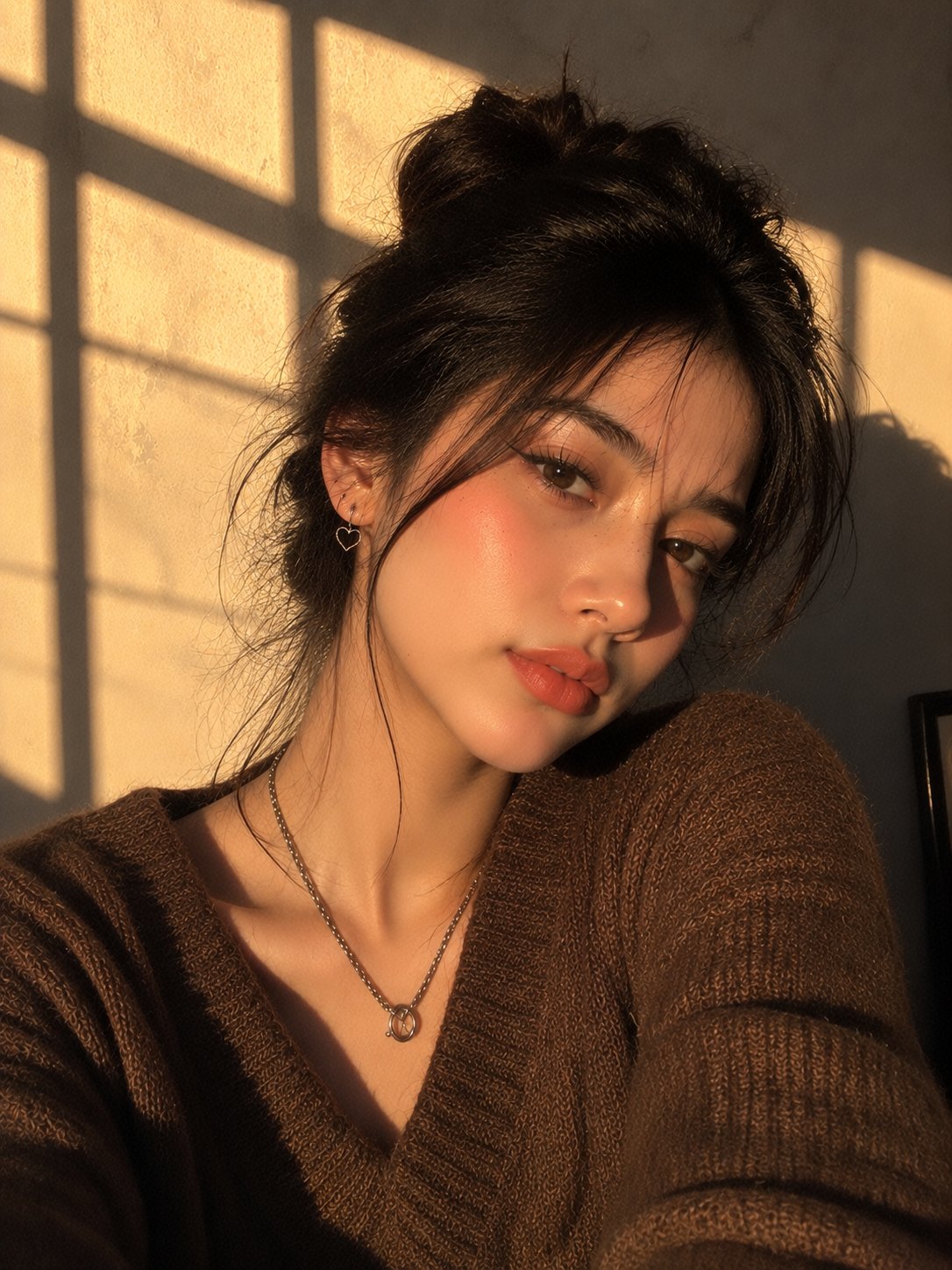 温暖的金色夕阳光随手拍