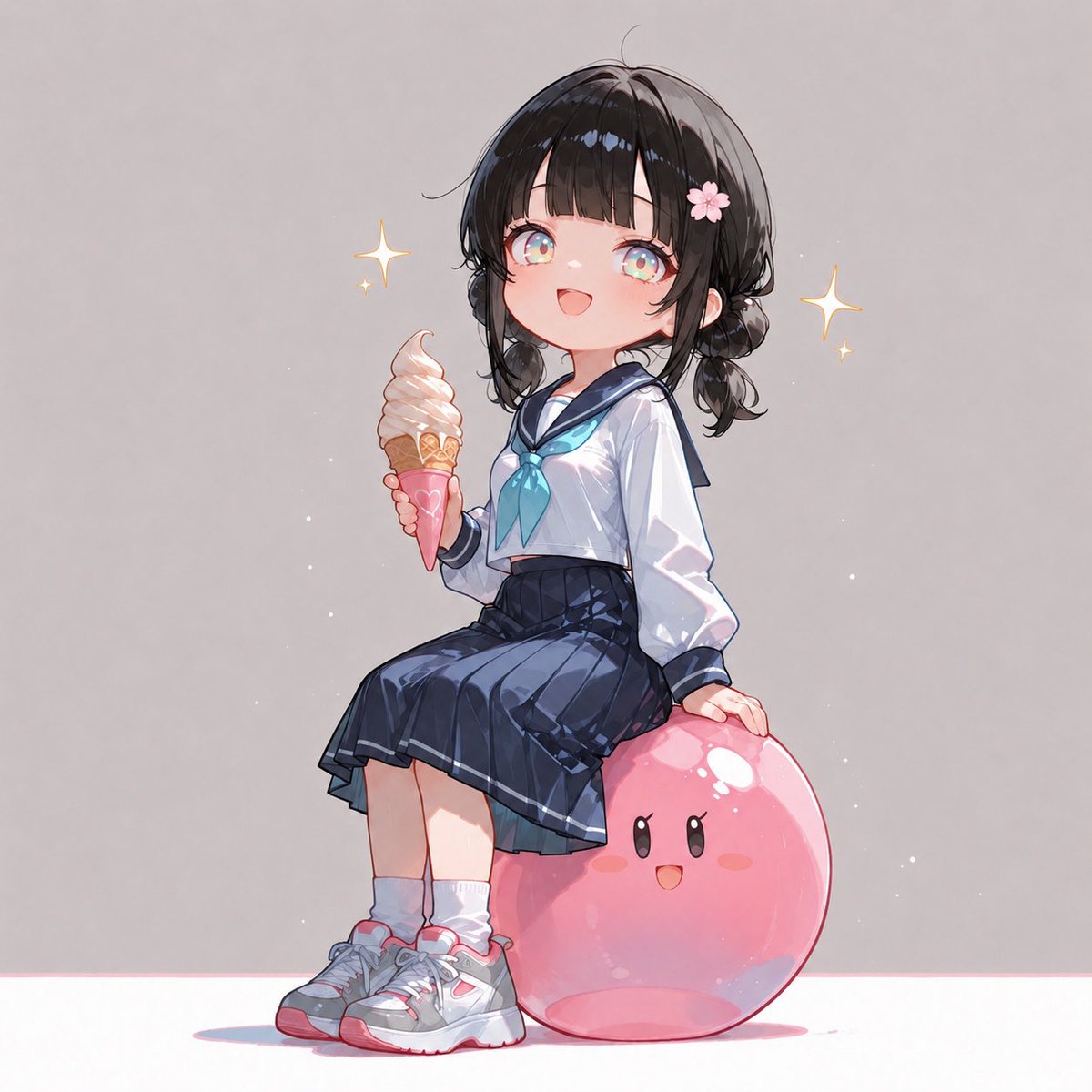 角色动漫插画樱花可爱
