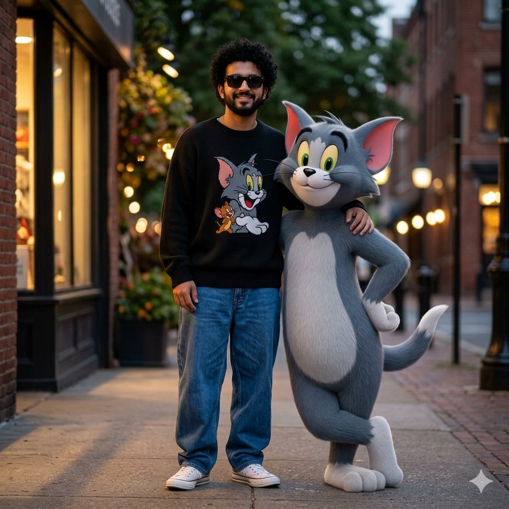 Cinematic Scene with Tom the Cat