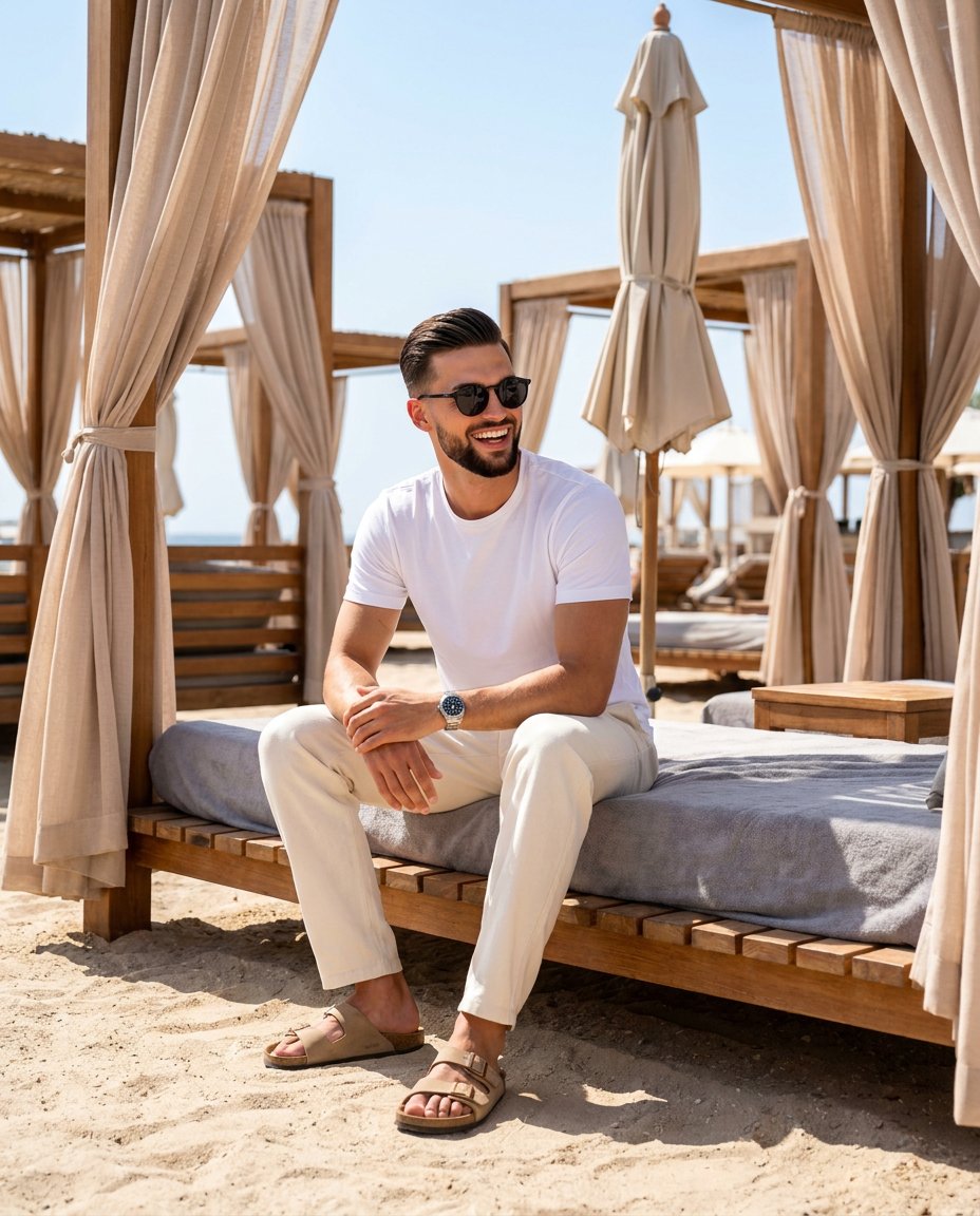 Luxury Beach Club Vacation Portrait