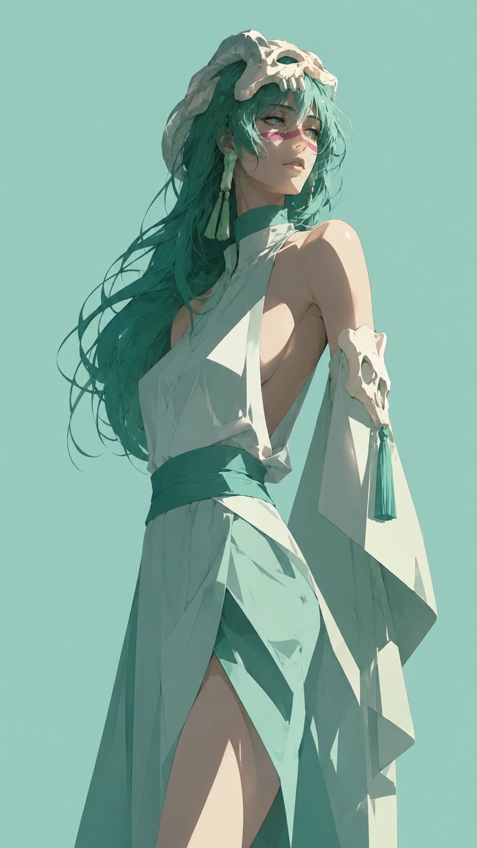 女性赛璐璐插画冷调优雅