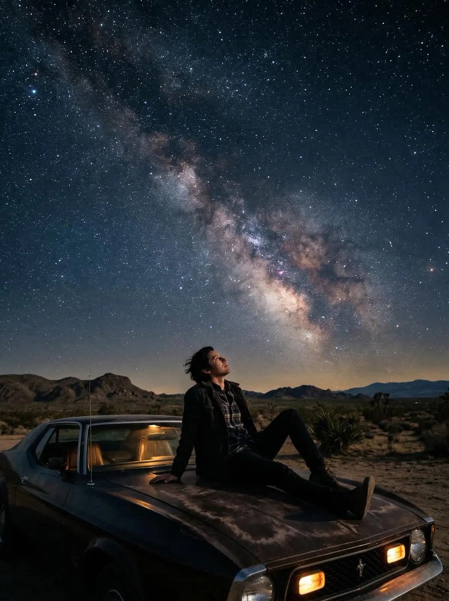 Cinematic Starry Night Portrait