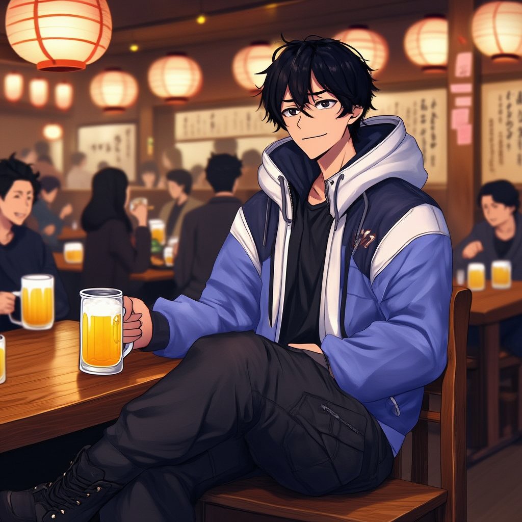 Image generation prompt for a year-end party scene