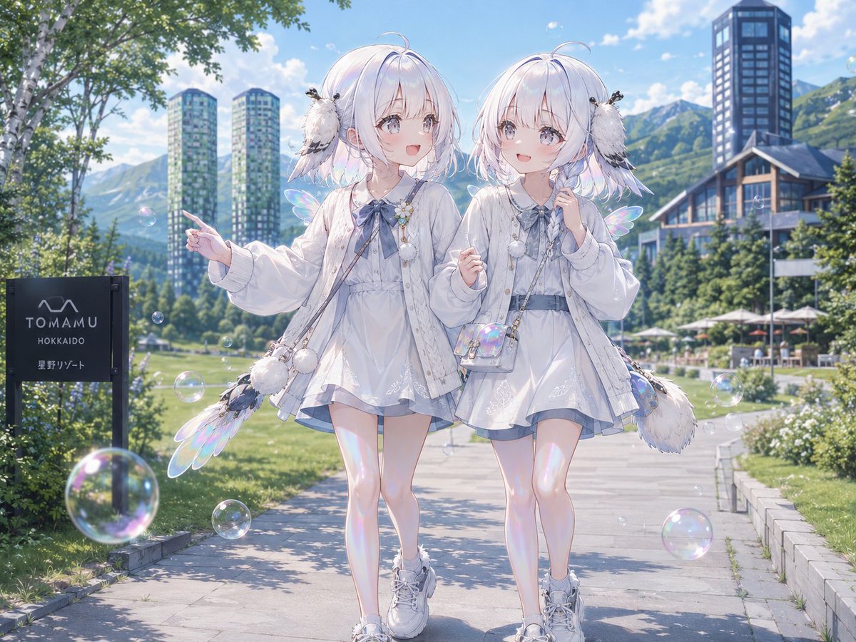 少女动漫插画梦幻山