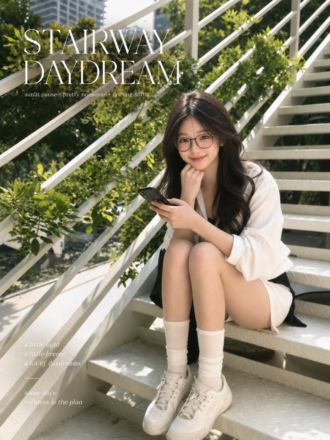 少女海报极简复古温柔