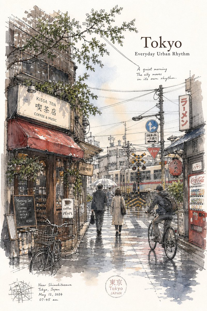 建筑极简海报便利店城市优雅