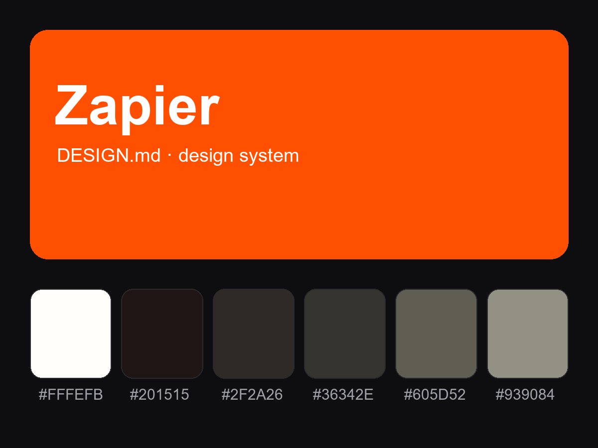 Zapier Style Design System (DESIGN.md)