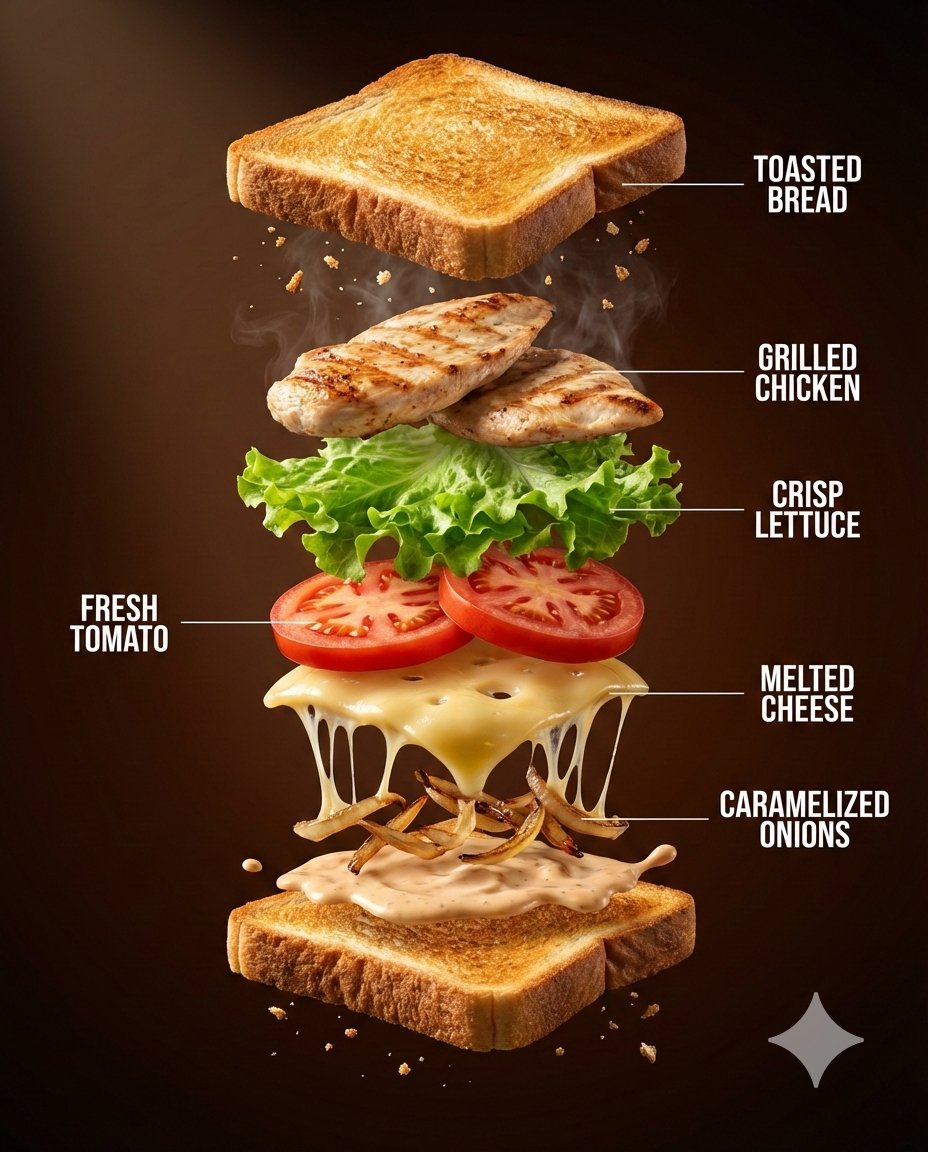 Ultra-Realistic Luxury Fast-Food Ad Shot