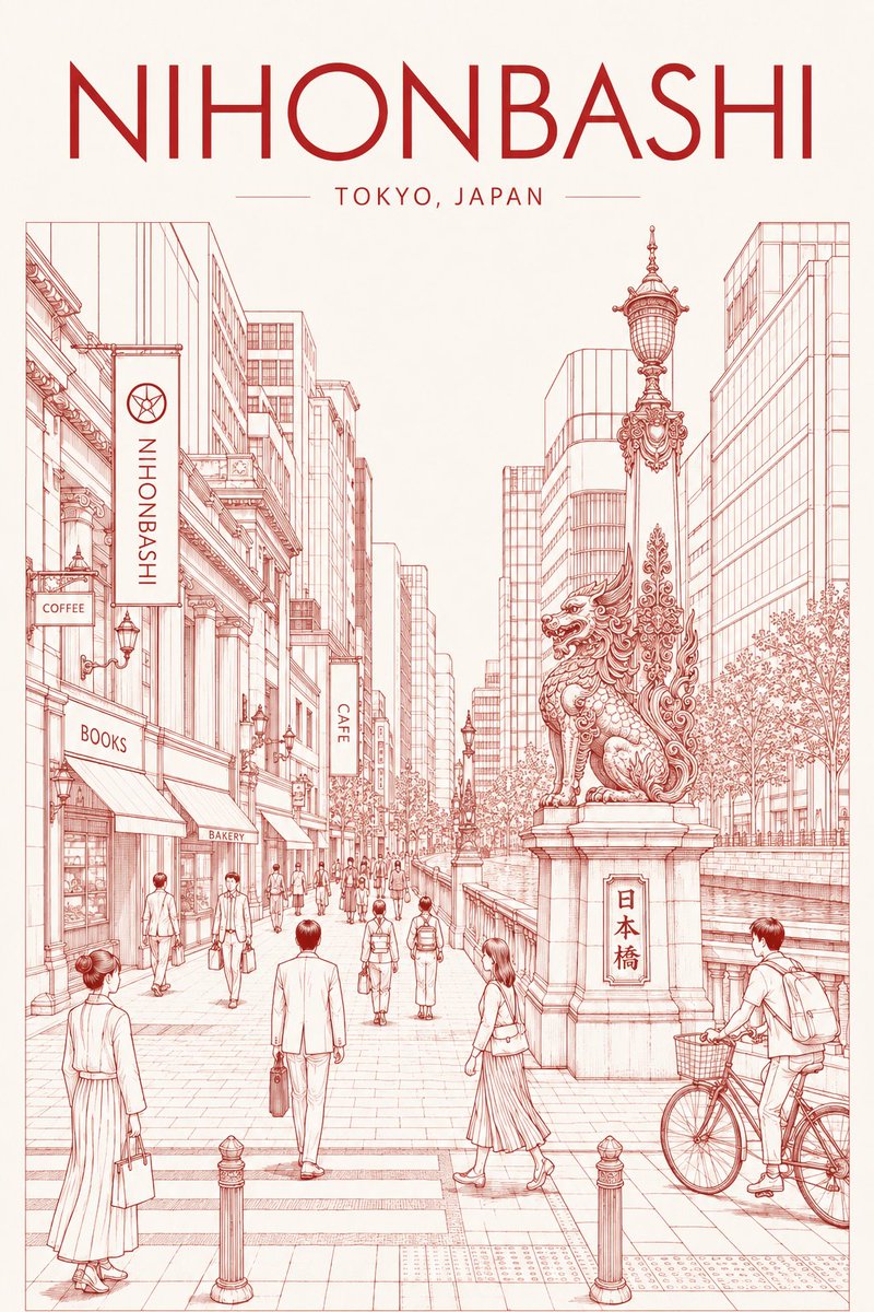 建筑插画海报城市复古优雅