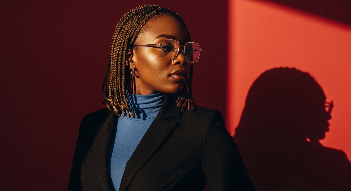 Elegant African Woman Studio Portrait Prompt