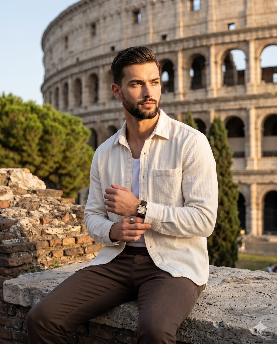 Golden Hour Colosseum Travel Portrait