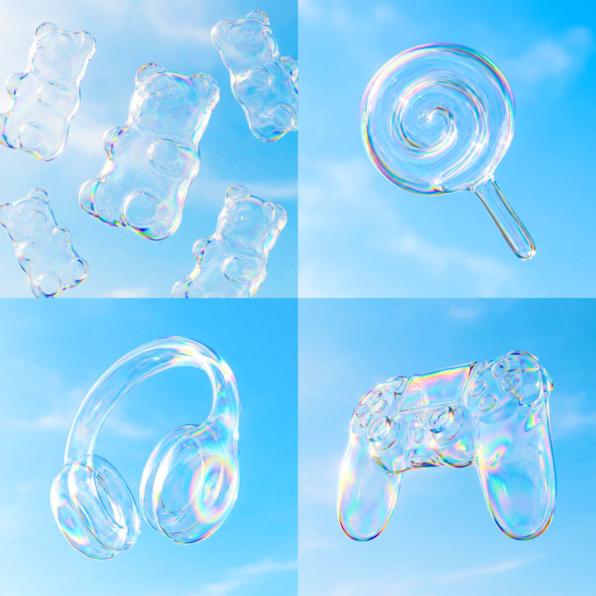 Iridescent Bubble Object Generation